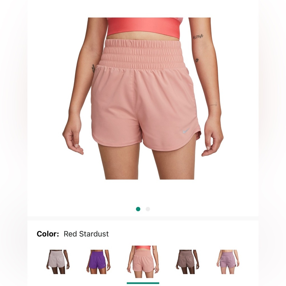 Nike One Women's Dri-FIT Ultra High-Waisted 3" Brief-Lined Shorts. Size small